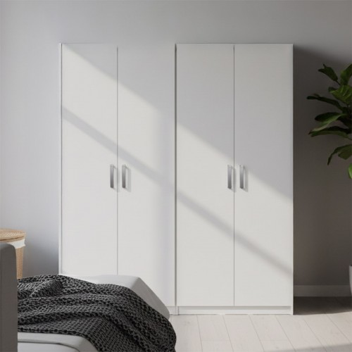 Ντουλάπα τετράφυλλη Lego Ι pakoworld λευκή 160x42x180εκ c534110