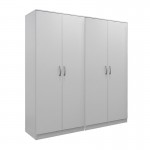 Ντουλάπα τετράφυλλη Lego Ι pakoworld λευκή 160x42x180εκ c534110