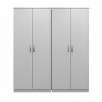 Ντουλάπα τετράφυλλη Lego Ι pakoworld λευκή 160x42x180εκ c534110