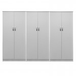 Ντουλάπα εξάφυλλη Lego ΙΙ pakoworld λευκή 240x42x180εκ c534113