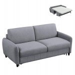 ΚΑΝΑΠΕΣ-ΚΡΕΒΑΤΙ ΜΕ ΑΝΑΔΙΠΛ ΣΤΡΩΜΑ ETUDINE HM3311 01 ΓΚΡΙ ΥΦΑΣΜΑ 185x97x87Υεκ c534115