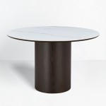 AMARO ΤΡΑΠΕΖΙ ΚΑΦΕ BITTER ΛΕΥΚΟ ΜΕ ΟΨΗ ΜΑΡΜΑΡΟΥ 120x120x75cm c534118