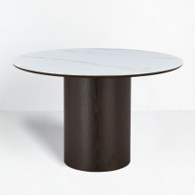 AMARO ΤΡΑΠΕΖΙ ΚΑΦΕ BITTER ΛΕΥΚΟ ΜΕ ΟΨΗ ΜΑΡΜΑΡΟΥ 120x120x75cm c534118