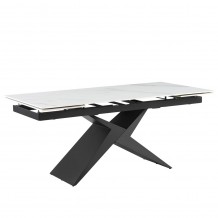 CAPO ΤΡΑΠΕΖΙ ΕΠΕΚΤΕΙΝΟΜΕΝΟ-Η ΛΕΥΚΟ ΜΕ ΟΨΗ ΜΑΡΜΑΡΟΥ 180x90x75cm c534119