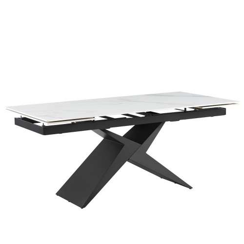 CAPO ΤΡΑΠΕΖΙ ΕΠΕΚΤΕΙΝΟΜΕΝΟ-Η ΛΕΥΚΟ ΜΕ ΟΨΗ ΜΑΡΜΑΡΟΥ 180x90x75cm c534119