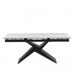 CAPO ΤΡΑΠΕΖΙ ΕΠΕΚΤΕΙΝΟΜΕΝΟ-Η ΛΕΥΚΟ ΜΕ ΟΨΗ ΜΑΡΜΑΡΟΥ 180x90x75cm c534119