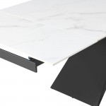 CAPO ΤΡΑΠΕΖΙ ΕΠΕΚΤΕΙΝΟΜΕΝΟ-Η ΛΕΥΚΟ ΜΕ ΟΨΗ ΜΑΡΜΑΡΟΥ 180x90x75cm c534119
