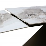 MARRON ΤΡΑΠΕΖΙ ΕΠΕΚΤΕΙΝΟΜΕΝΟ-Η ΛΕΥΚΟ ΜΕ ΟΨΗ ΜΑΡΜΑΡΟΥ 180x90x75cm c534120