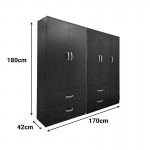 Ντουλάπα πεντάφυλλη Lego pakoworld wenge 170x42x180εκ c534145