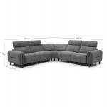 ΓΩΝΙΑΚΟΣ ΚΑΝΑΠΕΣ ΜΕ RECLINE ORACLE HM3290 01 ΓΚΡΙ ΥΦΑΣΜΑ 293x293x98Υεκ c534148