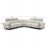 ΓΩΝΙΑΚΟΣ ΚΑΝΑΠΕΣ ΜΕ RECLINE ORACLE HM3290 02 ΜΠΕΖ ΥΦΑΣΜΑ 293x293x98Υεκ c534149