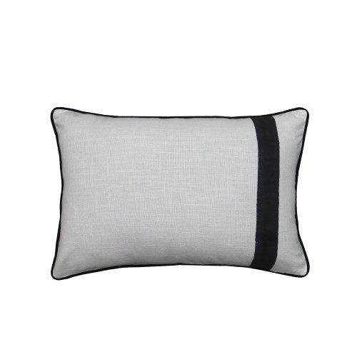 ISLE B ΔΙΑΚΟΣΜΗΤΙΚΟ ΜΑΞΙΛΑΡΙ 60x40cm ΥΦΑΣΜΑ ΛΕΥΚΟ ΜΑΥΡΟ c534153