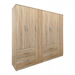 Ντουλάπα εξάφυλλη Lego pakoworld sonoma 180x42x180εκ c534196