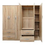 Ντουλάπα εξάφυλλη Lego pakoworld sonoma 180x42x180εκ c534196