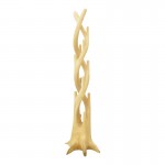 Κρεμάστρα επιδαπέδια Gantou pakoworld suar ξύλο σε φυσική απόχρωση 40x40x200εκ c534197