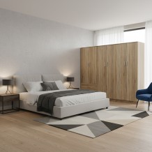 Ντουλάπα εξάφυλλη Lego I pakoworld sonoma 240x42x180εκ c534199