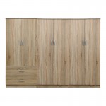 Ντουλάπα εξάφυλλη Lego I pakoworld sonoma 240x42x180εκ c534199