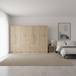 Ντουλάπα οχτάφυλλη Lego pakoworld sonoma 241x42x181εκ c534203