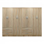 Ντουλάπα οχτάφυλλη Lego pakoworld sonoma 241x42x181εκ c534203