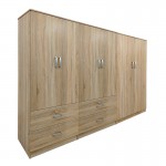 Ντουλάπα εξάφυλλη Lego pakoworld sonoma 240x42x180εκ c534204