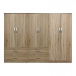 Ντουλάπα εξάφυλλη Lego pakoworld sonoma 240x42x180εκ c534204