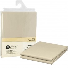 Σεντόνι διπλό 225x260cm 100 βαμβακερό 144 κλωστές μπεζ c534247