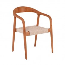 LEXY Πολυθρόνα Τραπεζαρίας Καρυδί Κάθισμα Paper Rope c534256