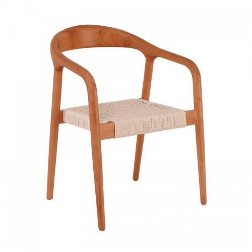 LEXY Πολυθρόνα Τραπεζαρίας Καρυδί Κάθισμα Paper Rope c534256