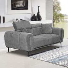 SEVILLE Kαναπές 2Θέσιος Σαλονιού - Καθιστικού Teddy Ύφασμα Σκούρο Γκρι c534260