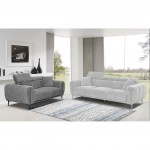 SEVILLE Kαναπές 2Θέσιος Σαλονιού - Καθιστικού Teddy Ύφασμα Σκούρο Γκρι c534260