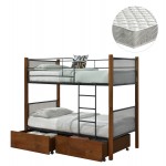 ΚΟΥΚΕΤΑ ΜΕ 2 ΣΥΡΤΑΡΙΑ 2 ΣΤΡΩΜΑΤΑ 90X190εκ RAYVEN HM21336 ΞΥΛΟ ΚΑΙ ΜΕΤΑΛΛΟ c534274