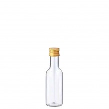 Μπουκάλι γυάλινο 100ml με πωμα χρυσό 4x16cm Σετ 20 c534277