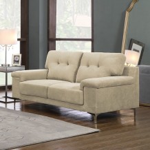 NOTE Kαναπές Σαλονιού - Καθιστικού 2Θέσιος Ύφασμα Water Repellent Μπεζ c534306