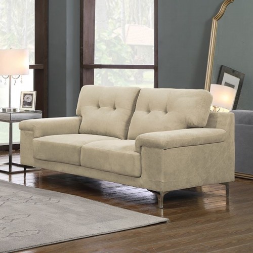 NOTE Kαναπές Σαλονιού - Καθιστικού 2Θέσιος Ύφασμα Water Repellent Μπεζ c534306