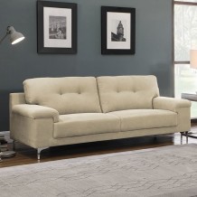 NOTE Kαναπές Σαλονιού - Καθιστικού 3Θέσιος Ύφασμα Water Repellent Μπεζ c534307