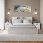 Σετ Κρεβατοκάμαρας Olympus White με Κρεβάτι 140x200εκ Σετ 3τεμ c534333