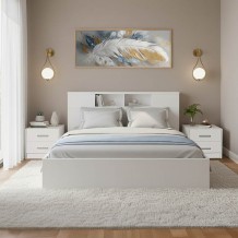Σετ Κρεβατοκάμαρας Olympus White με Κρεβάτι 140x200εκ Σετ 3τεμ c534333
