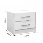 Σετ Κρεβατοκάμαρας Olympus White με Κρεβάτι 140x200εκ Σετ 3τεμ c534333