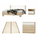 Σετ κρεβατοκάμαρας Geneva pakoworld 4 τμχ 160x200εκ c534345