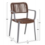 ΠΟΛΥΘΡΟΝΑ ΕΞ ΧΩΡΟΥ STRIDER HM6391 03 ΓΚΡΙ ΠΟΛΥΠΡΟΠΥΛΕΝΙΟ--ΚΑΦΕ ΣΧΟΙΝΙ 57x53x80Υεκ SET 5τμχ c534351