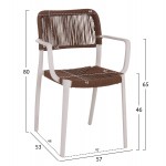 ΠΟΛΥΘΡΟΝΑ ΕΞ ΧΩΡΟΥ STRIDER HM6391 01 ΛΕΥΚΟ ΠΟΛΥΠΡΟΠΥΛΕΝΙΟ--ΚΑΦΕ ΣΧΟΙΝΙ 57x53x80Υεκ SET 5τμχ c534352