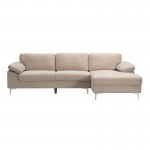 ALEX Καναπές Σαλονιού Καθιστικού Αριστερή Γωνία Ύφασμα Μπεζ Velure c534364