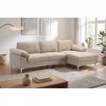ALEX Καναπές Σαλονιού Καθιστικού Αριστερή Γωνία Ύφασμα Μπεζ Velure c534364