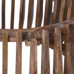 Τραπέζι σαλονιού Mable pakoworld mango ξύλο σε φυσική απόχρωση με επιφάνεια μαρμάρου Φ120x45εκ c534365