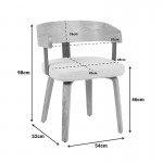 Πολυθρόνα Anesy pakoworld μέταλλο-ξύλο με ύφασμα σε μπεζ απόχρωση 53 5x51x72εκ c534366