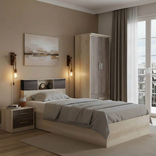 Σετ Κρεβατοκάμαρας Olympus Castillo Toro με Κρεβάτι 120x200εκ Σετ 3τεμ c534368