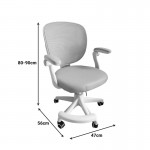 Καρέκλα γραφείου παδική Bernu pakoworld ύφασμα mesh σε ροζ απόχρωση 47x56x80-90εκ c534371