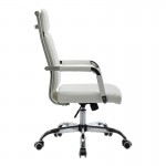 Καρέκλα γραφείου διευθυντη Mavel pakoworld PU λευκό 55x62x100-110εκ c534395