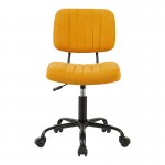 Καρέκλα γραφείου Warra pakoworld ύφασμα κίτρινο 50x52x76-86εκ c534397
