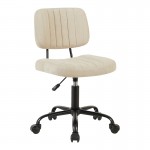 Καρέκλα γραφείου Warra pakoworld ύφασμα μπεζ 50x52x76-86εκ c534401
